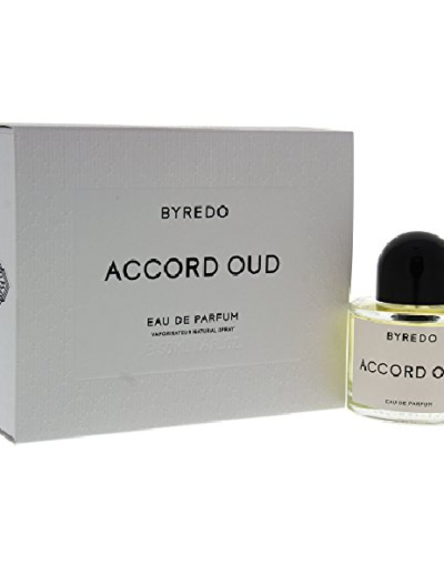 Byredo Accord Oud perfume bottle and box.