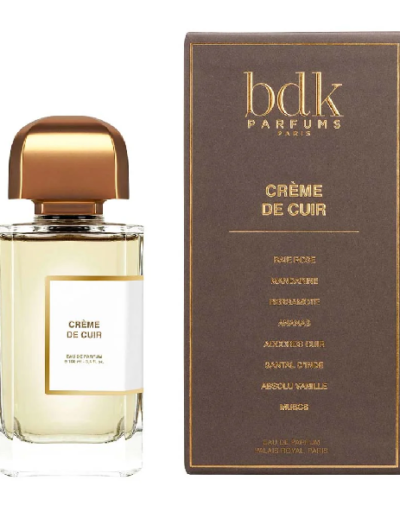 Luxurious brown and gold perfume bottle with matching box.