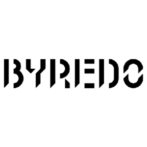 Black and white BYREDO logo with stylized letters.