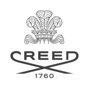 Black and white logo of Creed with feathers and 1760.