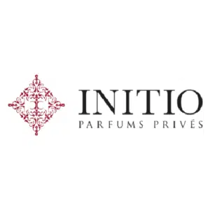 Logo of Initio Parfums Privés with a decorative emblem and elegant typography.