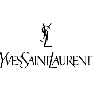 Yves Saint Laurent logo in black on white background.