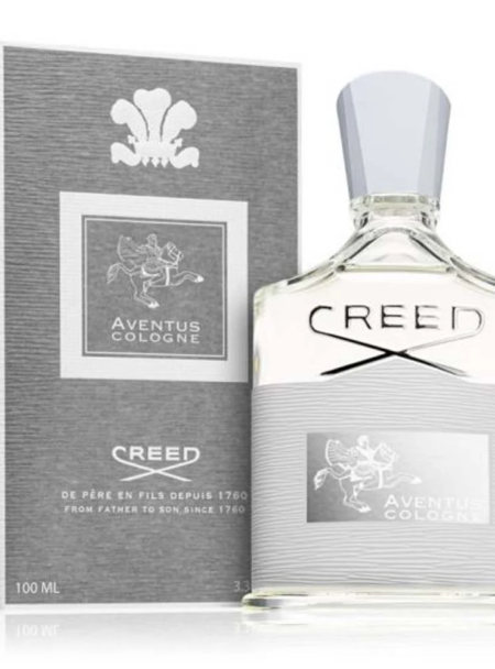 Creed Aventus luxury perfume bottle and packaging.