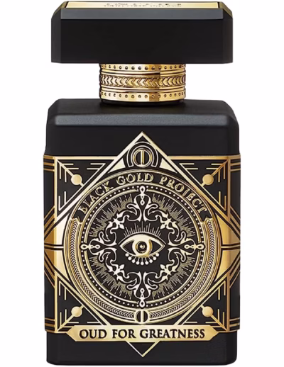 Black and gold Oud for Greatness bottle