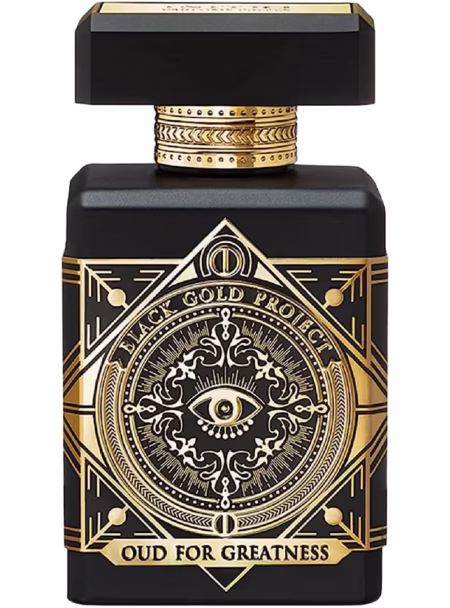Black and gold Oud for Greatness bottle