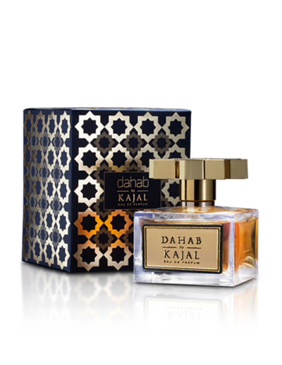 Elegant Dahab Kajal perfume bottle with decorative box.