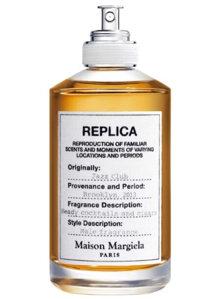 Maison Margiela Replica fragrance bottle with white spray cap.