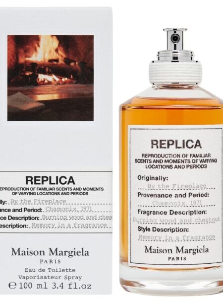 Maison Margiela Replica By the Fireplace eau de toilette with packaging.