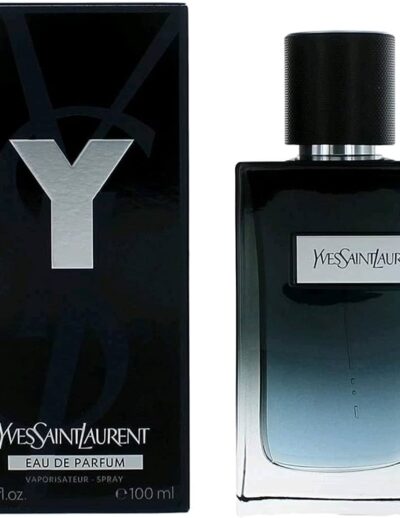 Y Eau de Parfum by Yves Saint Laurent with sleek black packaging.