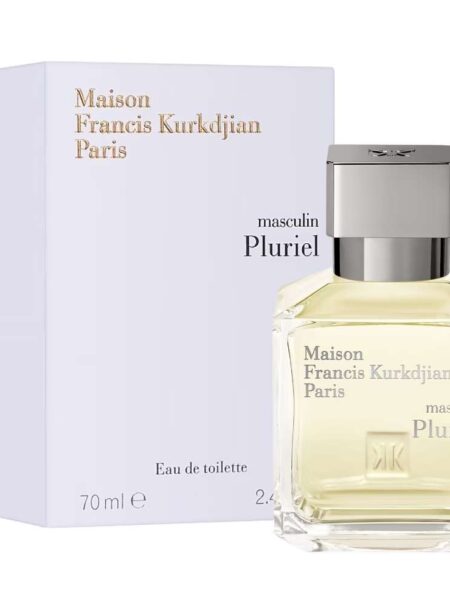 A bottle and box of Maison Francis Kurkdjian Paris perfume.