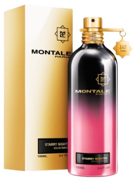 Elegant Montale perfume bottle with gradient pink to black design.