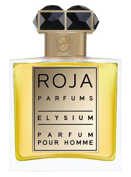 A bottle of Roja Parfums Elixirium perfume for men.