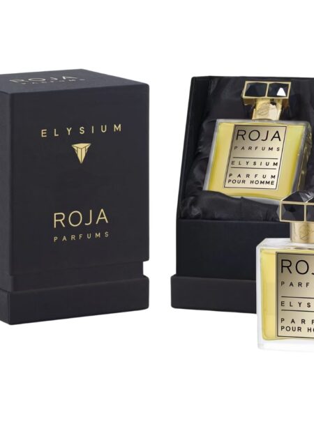 Luxurious Roja Dove perfume with elegant black and gold packaging.