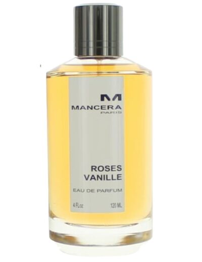 A bottle of Masacreo perfume with yellow liquid.