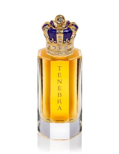 Tenebra perfume bottle with jeweled crown