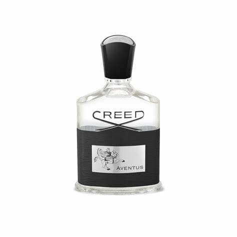 A sleek Creed perfume bottle with a black and silver label.