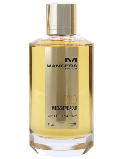 A sleek bottle of Maderas Extinctum fragrance with golden liquid.